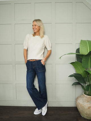 Byomea Bow Jumper by BYoung - Oatmeal