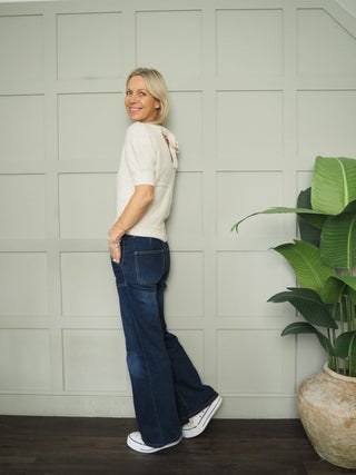 Byomea Bow Jumper by BYoung - Oatmeal