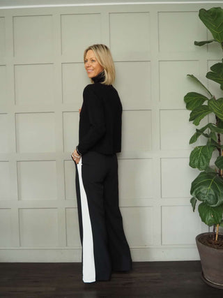 Yoruba Wide Leg Trousers with Side Stripe and Elasticated Waist - 5 Colours