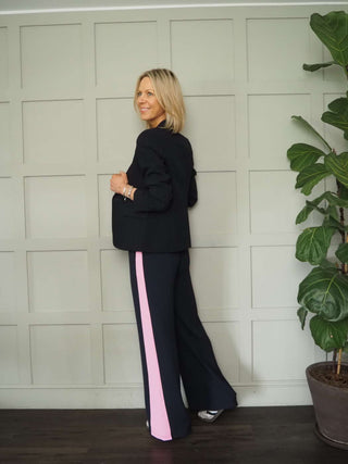 Yoruba Wide Leg Trousers with Side Stripe and Elasticated Waist - 5 Colours