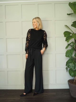 Consort Wide Leg Trousers - Black, Pink, Stone