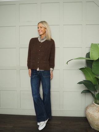Malmesbury Super Soft Cardigan by Luella  - Chocolate