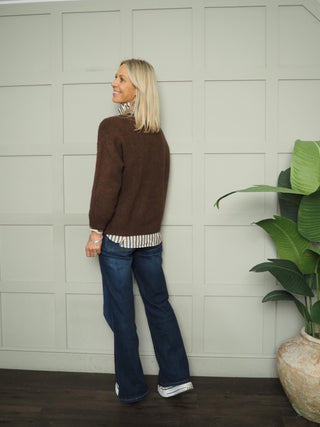 Malmesbury Super Soft Cardigan by Luella  - Chocolate