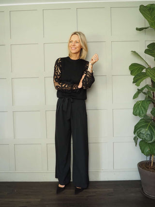 Consort Wide Leg Trousers - Black, Pink, Stone