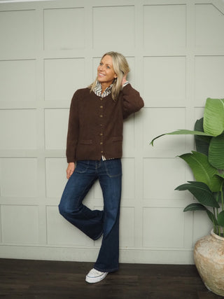 Malmesbury Super Soft Cardigan by Luella  - Chocolate