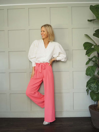 Consort Wide Leg Trousers - Black, Pink, Stone