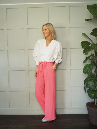 Consort Wide Leg Trousers - Black, Pink, Stone