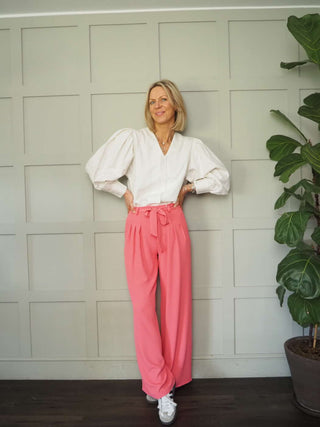 Consort Wide Leg Trousers - Black, Pink, Stone