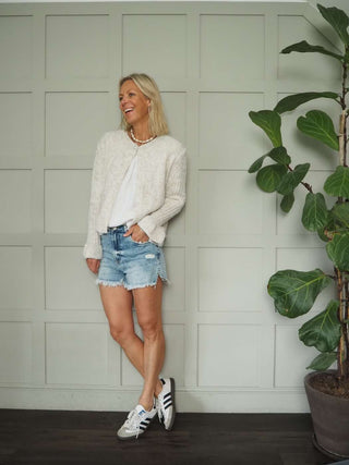 Bocks Stonewashed Denim Shorts - Light Denim Blue