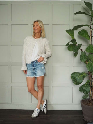 Bocks Stonewashed Denim Shorts - Light Denim Blue