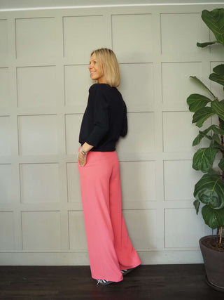 Consort Wide Leg Trousers - Black, Pink, Stone