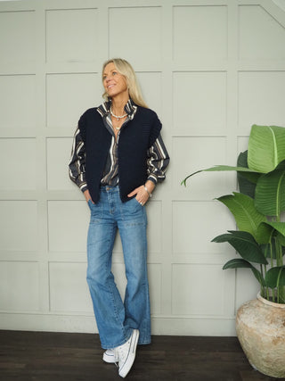 Blakeney Sleeveless Cardigan - Burgundy, Ecru, Green, Navy Blue, Pink