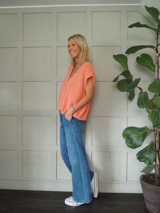 Joylynne Sleeveless Cardigan with Front Buttons - Bright Green, Bright Pink, Oatmeal