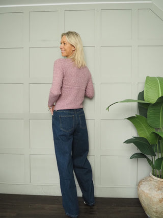 Bymonna Pointelle Cardigan by BYoung - Lilac