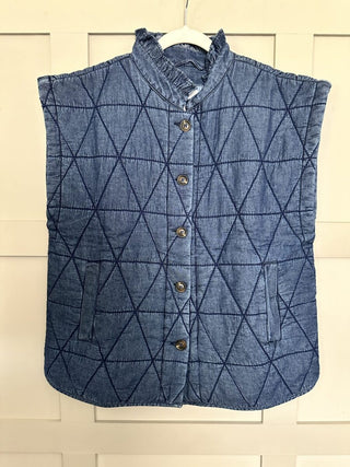 Stina Gilet by Bonté - Denim Mid Wash