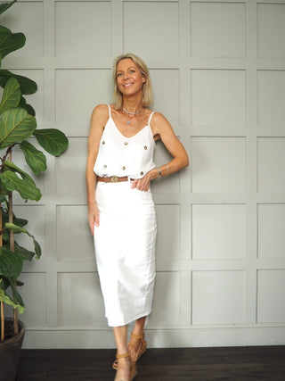 Gold Sequin Spots Camisole Vest