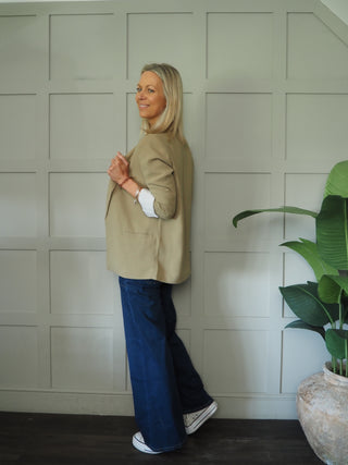 Dax Mid Rise Wide Leg Jeans - Dark Indigo, Light Denim, Mid Blue