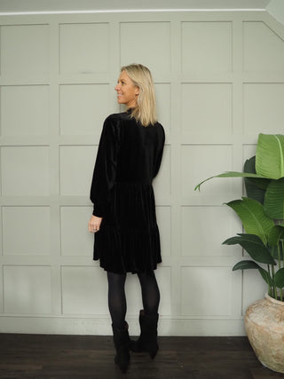 Warrior Velvet Dress by Part Two - Black, Blue, Burgundy, Green