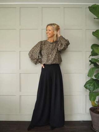 Karitta Long Sleeve Blouse by Moss Copenhagen - Camel with Black