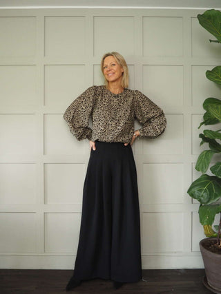 Karitta Long Sleeve Blouse by Moss Copenhagen - Camel with Black