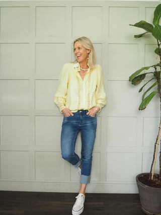 Belle Long Sleeve, Ruffle Collar Blouse, Best Seller - 9 Colours