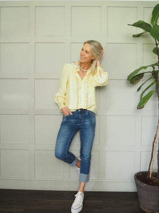 Belle Long Sleeve, Ruffle Collar Blouse, Best Seller - 9 Colours