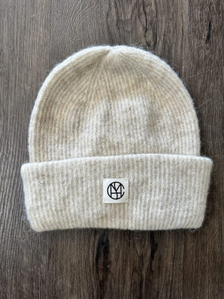 Caroline Super Soft Beanie Hat with Ribbing by Moss Copenhagen - Oatmeal