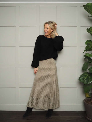 Lug Knitted Maxi Skirt by Ottod'Ame - Oatmeal