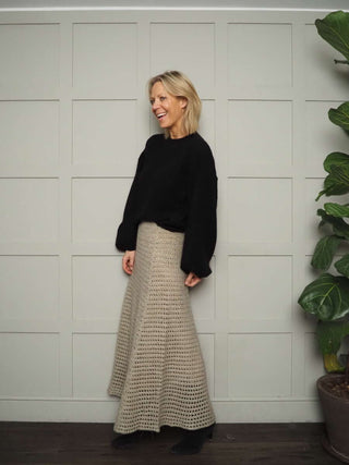 Lug Knitted Maxi Skirt by Ottod'Ame - Oatmeal