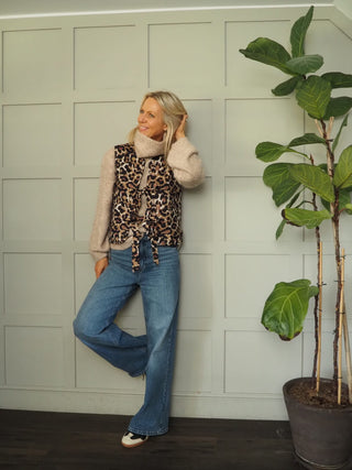 Simba Leopard Print Gilet by Luella