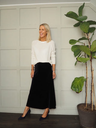 Madelene Jumper with Sequin Collar by Luella - Black, Ecru and Navy Blue