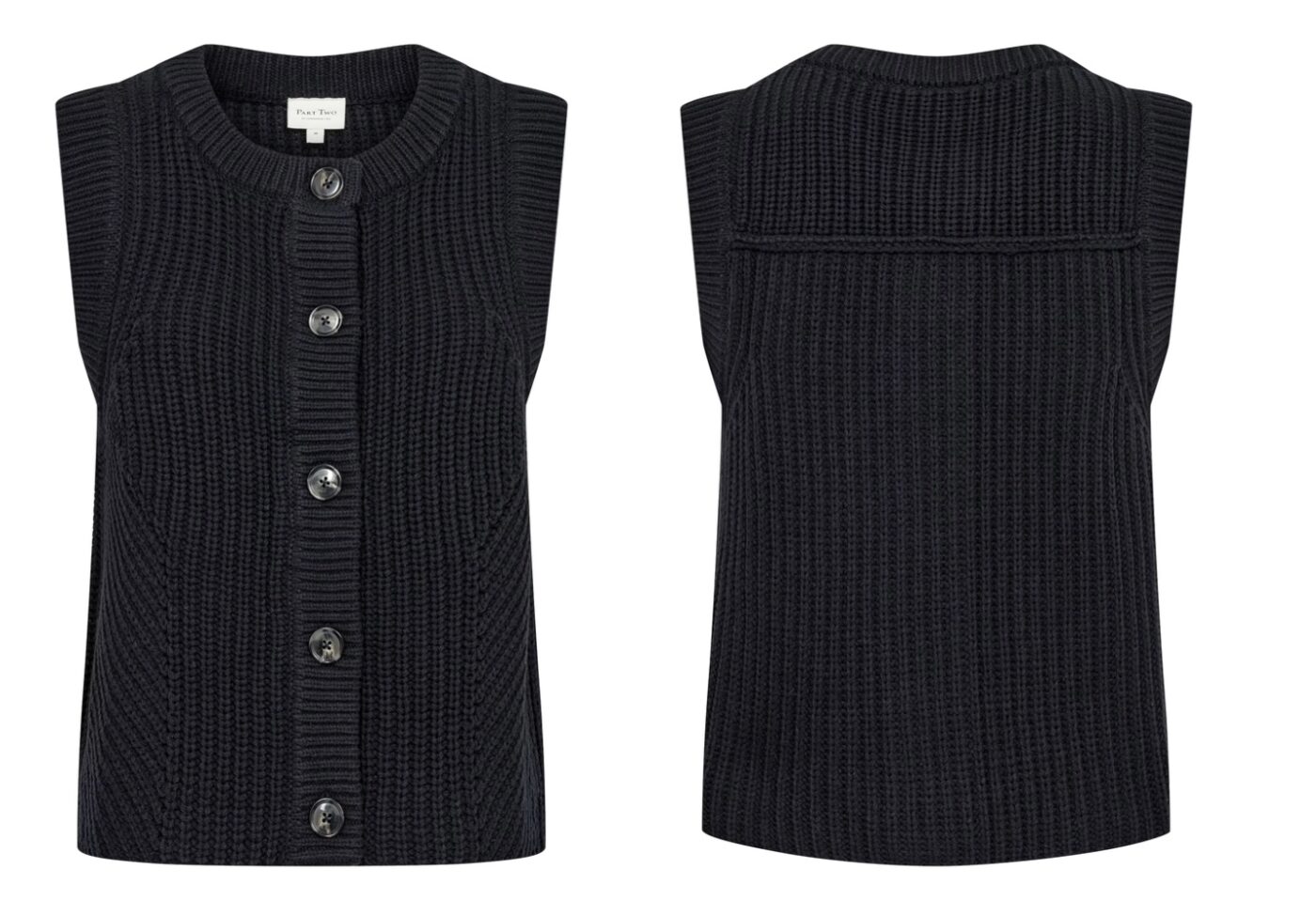 Noemie Sleeveless Cardigan by Part Two - Dark Navy Blue – Bricks