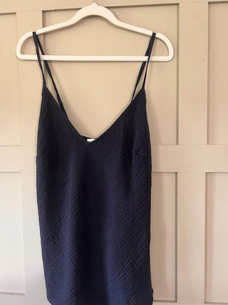 Minca Cheesecloth Camisole with Adjustable Spaghetti Straps - Charcoal, Green, Navy Blue, Pink