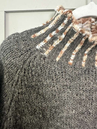 Una Turtle Neck with Contrasting Blanket Stitch Jumper, Best Seller - 17 Colours