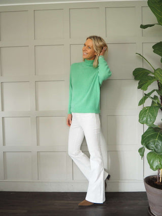 Shania Mid Rise Jeans - Black, Ecru and Oatmeal