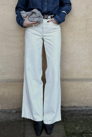 Bay Wide Leg Jeans by Seventy Mochi - Ecru, Weekender