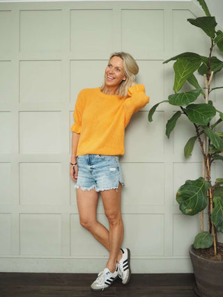 Stari Short Sleeve Jumper - Baby Pink, Bright Pink and Orange