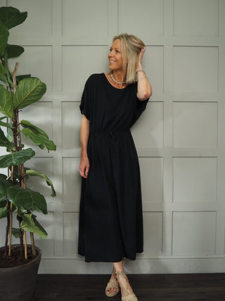 Laura Maxi T-Shirt Dress - Coral, Khaki, Sky Blue, White