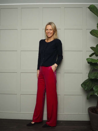 James Cashmere Mix Cardigan with Button Fastenings - Black, Paris Blue and Navy Blue