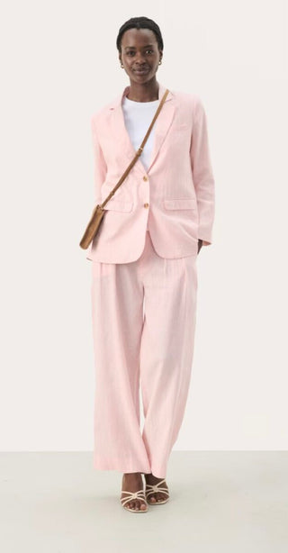 Nanci Linen Trousers by Part Two - Pale Pink