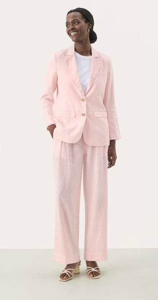 Nanci Linen Trousers by Part Two - Pale Pink