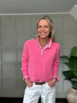 Joey Button Front Jumper - 13 Colours