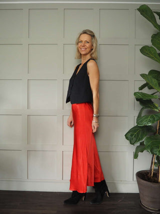 Bunty Classic Pin Stripe Waistcoat With Smart Back Bow Detail - Black