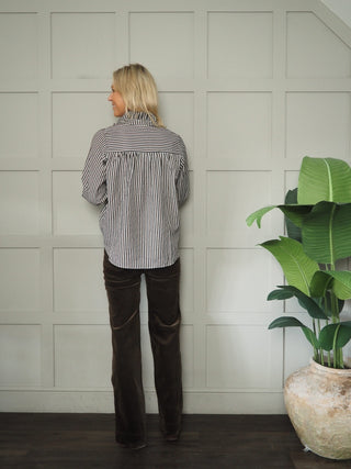 Shoula Corduroy Bootcut Trousers  - Blue/Grey, Camel, Chocolate, Cream