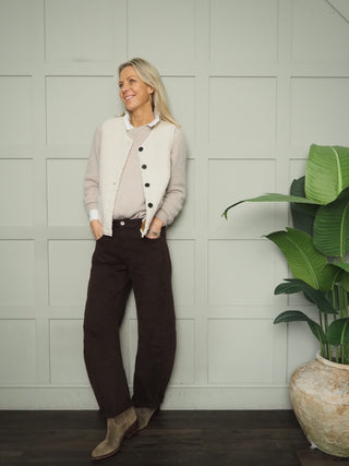 Hempstead Barrel Leg Jeans  - Chocolate, Khaki, Navy Blue