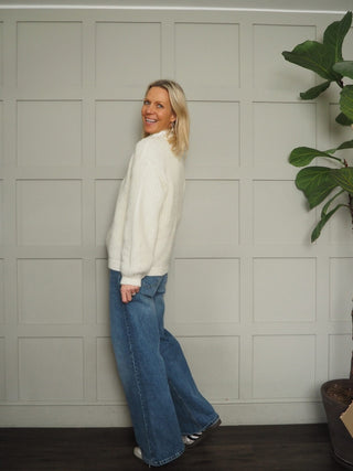 Bleona Chunky Knit Wool Jumper by Moss Copenhagen - Ecru