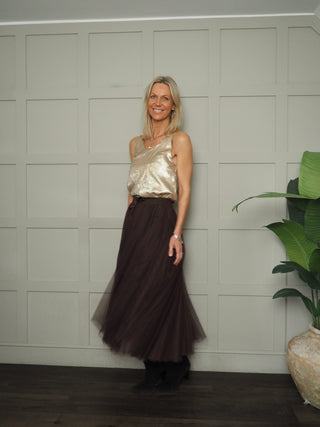 Taz Tulle Skirt with Elasticated Waist and Satin Ribbon - 7 Colours