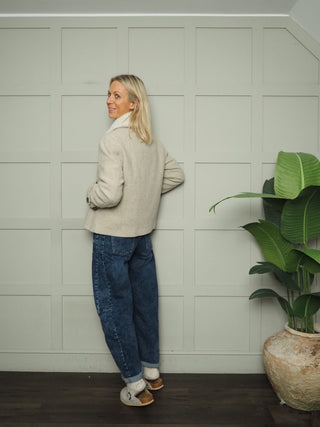 Sylvia Coat with Detachable Collar by Part Two - Oatmeal, Walnut