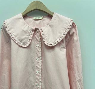 Spencer Blouse with Peter Pan Collar - Pink