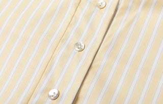 Primrose Blouse with Pleated Collar  - Yellow/White